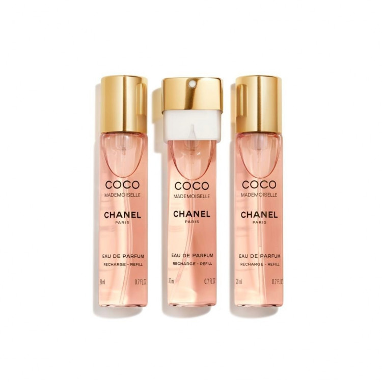 CHANEL COCO MADEMOISELLE  TWIST AND SPRAY ohne Zerstauber,  3 сменных блока по 20 мл каждый, без распылителя