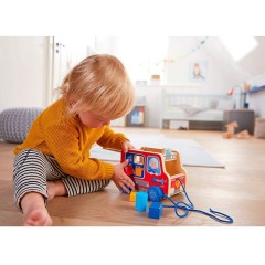 Haba Nachziehspielzeug Feuerwehrauto Передвижная игрушечная пожарная машина