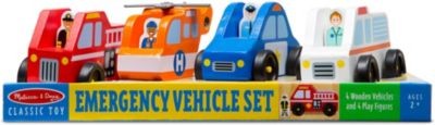 Melissa  Doug Rettungsfahrzeuge aus Holz Спасательные машины из дерева