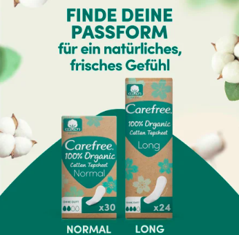 Carefree  Slipeinlagen Organic Cotton Normal 30 St, Карефри Ежедневные прокладки из органического хлопка Normal 30шт, 50 упаковок (1500 штук)
