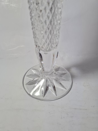 Винтажная Хрустальная ваза ромбовидной огранки, 25,5см, Германия, 1960-70гг.