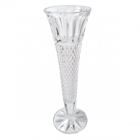 Винтажная Хрустальная ваза ромбовидной огранки, 25,5см, Германия, 1960-70гг.