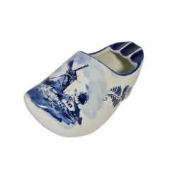 Фигурка винтажная Delft Blue Holland &quot;Башмачок с мельницей&quot;, фарфор, 6 x 16 x 8 см, Нидерланды, 1960-1970гг.