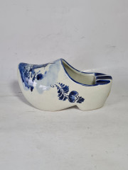 Фигурка винтажная Delft Blue Holland &quot;Башмачок с мельницей&quot;, фарфор, 6 x 16 x 8 см, Нидерланды, 1960-1970гг.