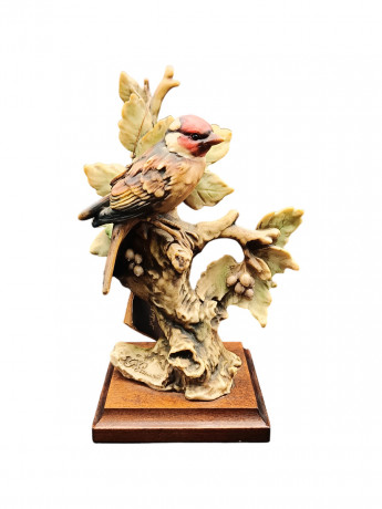 Статуэтка винтажная Florence Italy "Птица на ветке", керамика, 24 х 14 см, Италия, 1970-80гг.