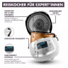Reishunger Reishunger Reiskocher Digitaler Reiskocher Dampfgarer, 860 W, Timer- und Warmhaltefunktion, 7-Kochphasen-Technologie, LED-Display Grau mit Kochbuch Рисоварка Reishunger цифровая рисоварка-пароварка, 860 Вт, таймер и функция поддержания тепла,
