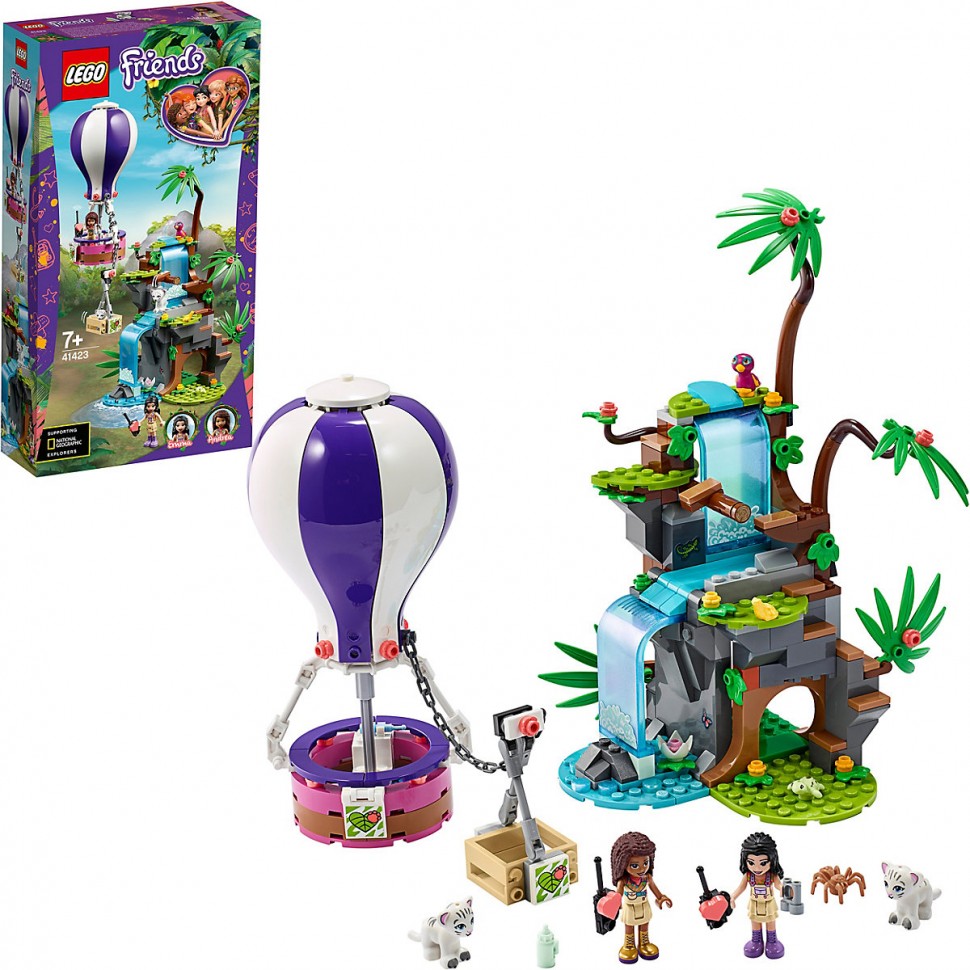 Купить LEGO Friends 41423 Tiger-Rettung mit Hei bluftballon ЛЕГО Джунгли:  спасение тигра на воздушном шаре в интернет-магазине Diskontshop.eu  Германия всего за 9 112 руб. в