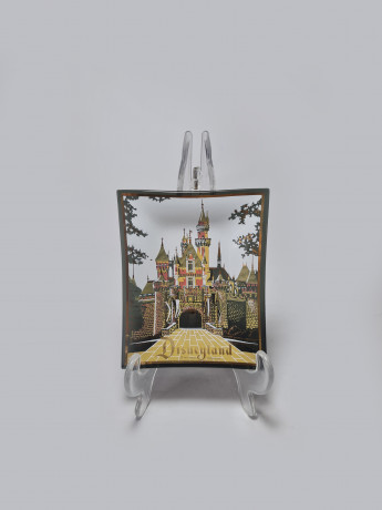 Houze Art PT. Marion Декоративное стеклянное панно "Диснейленд", 12см x 9,5см, США, 1970-80гг.