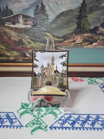 Houze Art PT. Marion Декоративное стеклянное панно "Диснейленд", 12см x 9,5см, США, 1970-80гг.