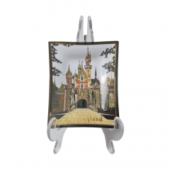 Houze Art PT. Marion Декоративное стеклянное панно &quot;Диснейленд&quot;, 12см x 9,5см, США, 1970-80гг.