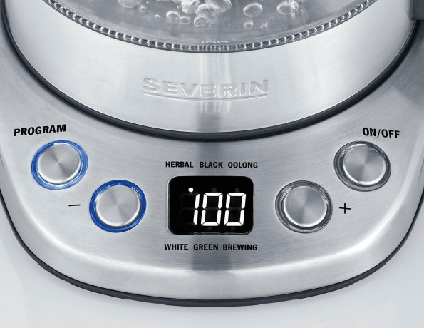 Severin Severin Wasser-/Teekocher WK 3473, 2200 W, bis zu 1 l Wasser oder 0,75 l Tee, mit Teesieb, inkl. 5 Teeprogrammen  Заварочный чайник для чая/воды Severin WK 3473, 2200 Вт, до 1 л воды или 0,75 л чая, с ситечком для чая, включая 5 чайных программ