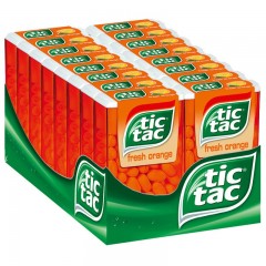Ferrero Tic Tac 100er Erdbeere Ферреро Конфеты Тик-Так Апельсин, Коробка 16 шт.x 49 г