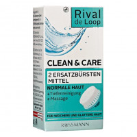 Rival de Loop Clean & Care Ersatzbursten mittel Щетка для лица Чистота и Уход для ежедневного использования 2 шт.