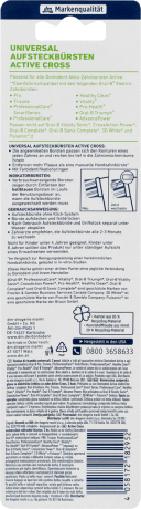 Dontodent Aufsteckbürsten Active Cross Насадки для электрической зубной щетки Active Cross, 3 шт