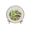 Manufaktur Floss Bavaria Декоративная тарелка с видами Санкт-Андреасберг, 19,5 см, Германия, 1960-70гг.