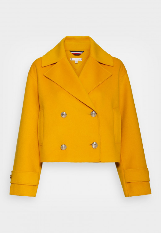 Tommy Hilfiger SHORT PEACOAT Summer jacket countryside yellow КОРОТКИЙ БУЛЬТ Летняя куртка сельский желтый