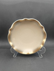 Фруктовница винтажная Jasba Pottery, в стиле майолика, керамика, рельефный край, 17.5 см, Германия, 1970-80гг.