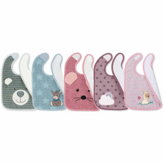 Sterntaler Jungen &amp; Madchen Plastik-Klettlatzchen 5er Set  Пластиковые нагрудники на липучках для мальчиков и девочек, набор из 5 шт.