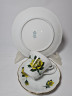 Reihnpfalz Hartporzellan Винтажное чайное трио "Желтые розы с темно-зелеными листьями" с позолоченным ободком, Германия 1960-70гг.