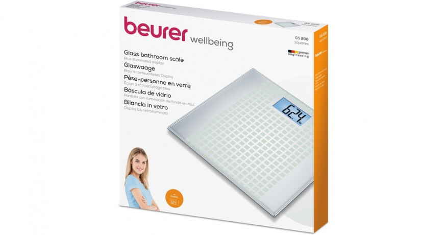 Beurer Beurer GS 206 Squares, Waage silber  silber Beurer GS 206 Квадраты, серебряные шкалы