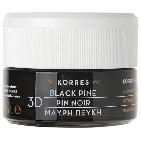 Korres (Коррес) natural products Black Pine 3D Nachtcreme Gesichtscreme Feuchtigkeit, 40 мл