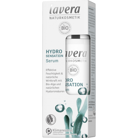 Lavera Serum Hydro Sensation, Лавера Сыворотка увлажняющая Hydro Sensation с органическими водорослями и натуральной гиалуроновой кислотой 30 мл