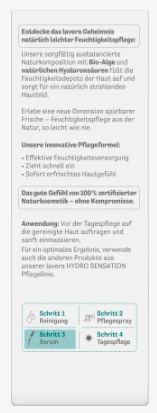 Lavera Serum Hydro Sensation, Лавера Сыворотка увлажняющая Hydro Sensation с органическими водорослями и натуральной гиалуроновой кислотой 30 мл