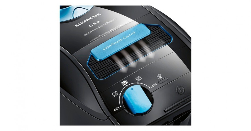 Siemens Siemens Bodenstaubsauger VSQ5X1230 Q5.0 extreme silencePower 850W schwarz/blau  schwarz/blau Пылесос Siemens VSQ5X1230 Q5.0 экстремальная тишинаМощность 850 Вт черный/синий