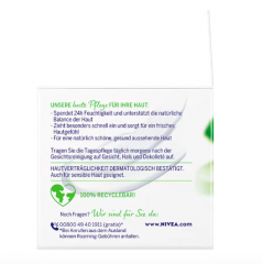 NIVEA Tagescreme Natural Balance feuchtigkeitsspendend, Нивеа Крем для лица увлажняющий с  органическим алоэ вера, маслами жожоба и миндаля, 50 мл