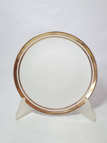 Кофейное трио винтажное Winterling Marktleuthen Bavaria, белый фарфор с позолоченным декором, 10 x 7 см / 14 см / 19,5 см, Германия, 1960-70гг.