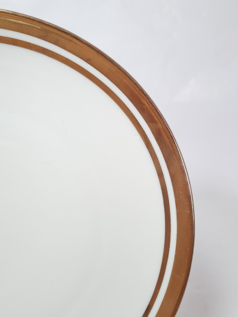 Кофейное трио винтажное Winterling Marktleuthen Bavaria, белый фарфор с позолоченным декором, 10 x 7 см / 14 см / 19,5 см, Германия, 1960-70гг.