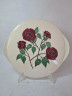 Блюдо винтажное Staffel Limburg, белый фарфор с декором из красных роз, 24 x 1,5 см, Германия, 1960-70гг.