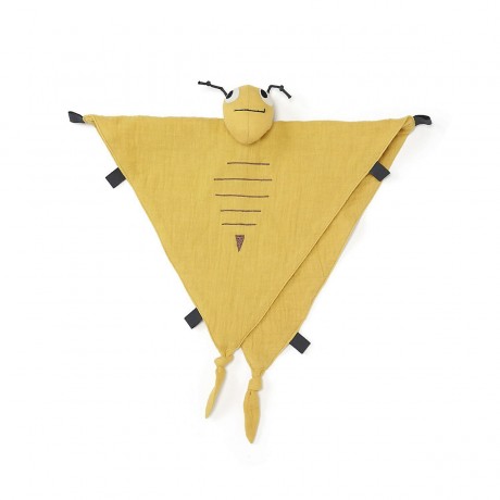 Kids Concept Schmusetuch Biene -gelb Schnuffeltucher Подшлемник для пчел