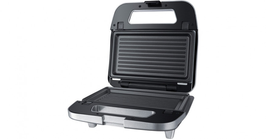 Steba Steba Multi-Snack-Maker 3in1 SG 65, Sandwichmaker silber/grau, 750 Watt, mit 3 Platten-Sets silber/grau Steba Multi-Snack Maker 3in1 SG 65, сэндвичница серебристо-серая, 750 Вт, с набором тарелок 3