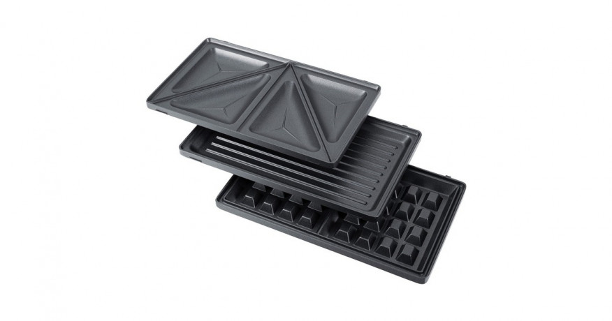 Steba Steba Multi-Snack-Maker 3in1 SG 65, Sandwichmaker silber/grau, 750 Watt, mit 3 Platten-Sets silber/grau Steba Multi-Snack Maker 3in1 SG 65, сэндвичница серебристо-серая, 750 Вт, с набором тарелок 3
