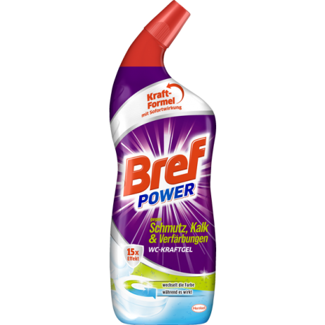 BREF Power WC-Kraft Gel gegen Schmutz Kalk & Verfärbungen, БРЕФ Power WC гель для туалета, 750мл