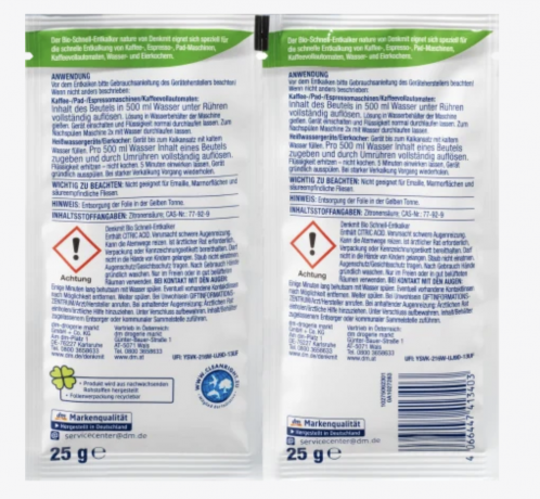 Denkmit Entkalker Nature Быстрый очиститель накипи 2x25 g, 50 г