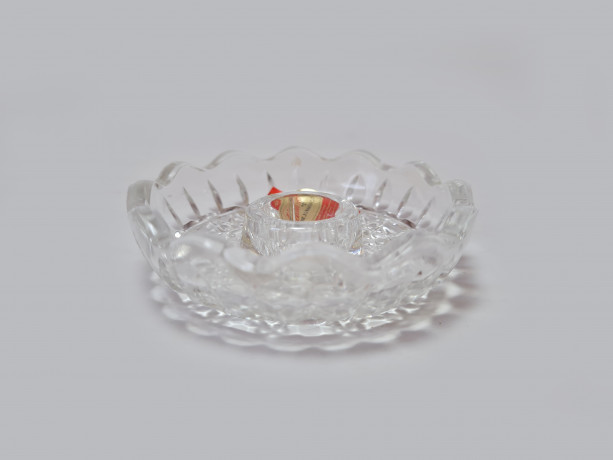 Anna Hutte Хрустальный подсвечник, 2,5см x 8см, Германия, 1960-70гг.