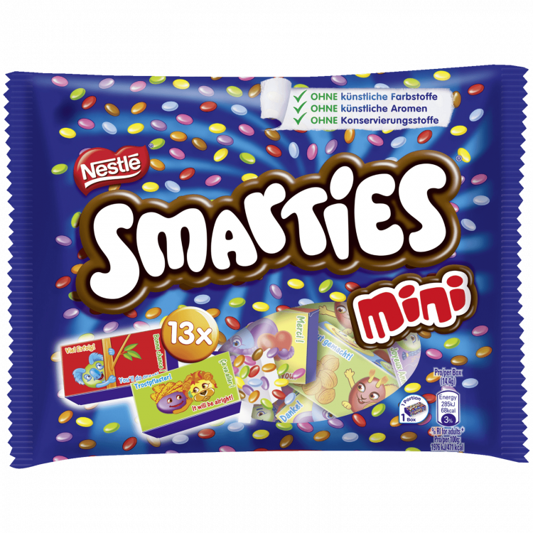 Nestle Smarties Mini Шоколодные печенье с сахаром 187г