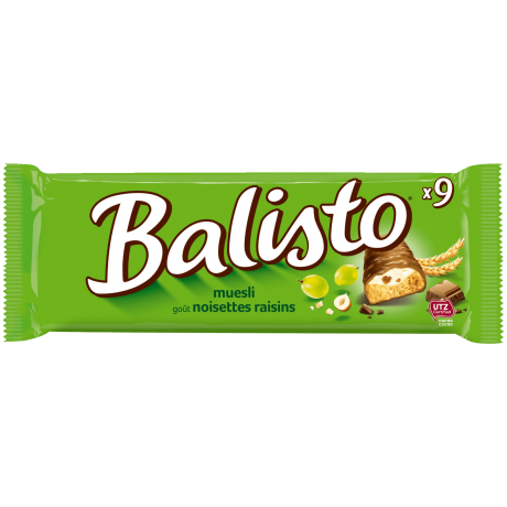 Balisto Musli Мюсли с изюмом в молочном шоколаде с ореховым вкусом 8 шт 148 грамм