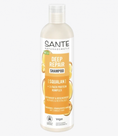 SANTE NATURKOSMETIK Shampoo Deep Repair, Шампунь Глубокое восстановление со скваланом и тройным протеиновым комплексом, 250 мл