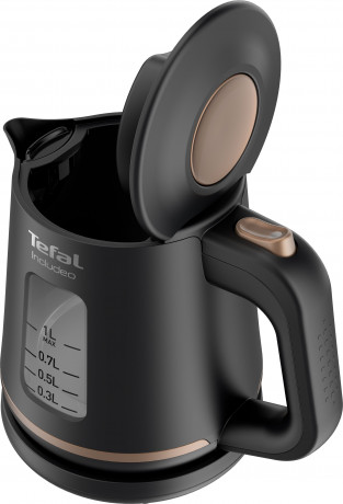 Tefal Tefal Wasserkocher KI5338 Includeo, 1 l, 2400 W, Anti-Rutsch-Griff, Wasserstandsanzeige, herausnehmbarer Filter Чайник Tefal KI5338 Includeo, 1 л, 2400 Вт, противоскользящая ручка, индикатор уровня воды, съемный фильтр