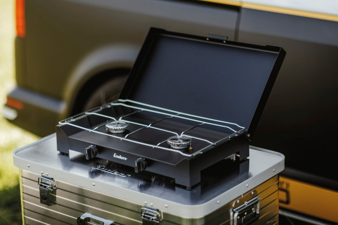 Enders Enders Gaskocher Campingkocher Dalgety Black 2, BxH: 49x9 cm Походная газовая плита Enders Dalgety Black 2, ШxВ: 49x9 см