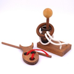 ROMBOL Seilpuzzle-Set mit unterschiedlichen Веревочный пазл с разными