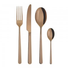 Sambonet Sambonet Linear - Edelstahl / PVD Kupfer Besteckset 24-tlg. Vollheft / Monoblock Sambonet Linear - набор столовых приборов из нержавеющей стали / меди с PVD-покрытием, 24 предм. Полный буклет/моноблок