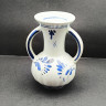 Ваза винтажная малая Delft Blue с цветочным декором, ручная роспись, фарфор, 12 х 9 см, Голландия, 1950-60гг.