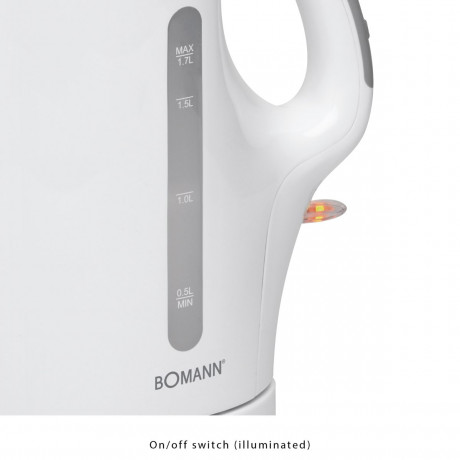 BOMANN BOMANN Wasserkocher WK 5011 CB, Wasserkocher 1,7 Liter, max. 2200Watt, weiss schwarz Чайник BOMANN WK 5011 CB, чайник 1,7 л, макс 2200 Вт, белый