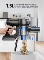 Levoit Levoit Akku-Hand-und Stielstaubsauger, 450,00 W, beutellos, Staubsauger 450W/35000Pa Staubsauger Kabellos Bis zu 55Mins Laufzeit Беспроводной ручной и стержневой пылесос Levoit, 450,00 Вт, без мешка, пылесос, 450 Вт/35 000 Па, беспроводной пылесос