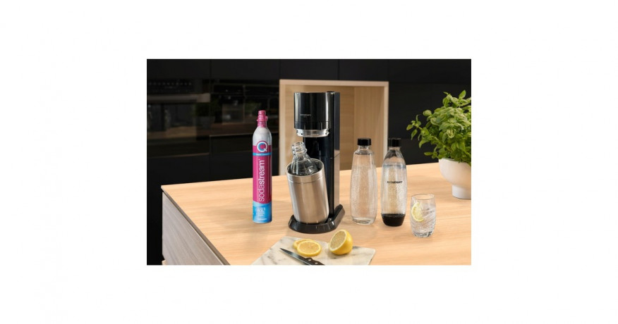 SodaStream SodaStream Kunststoffflasche Fuse, 1 L, 2er-Pack, Kanne transparent/schwarz, fur DUO-Sprudler transparent/schwarz Пластиковая бутылка SodaStream Fuse, 1 л, 2 шт. в упаковке, кувшин прозрачный/черный, для газировщика DUO