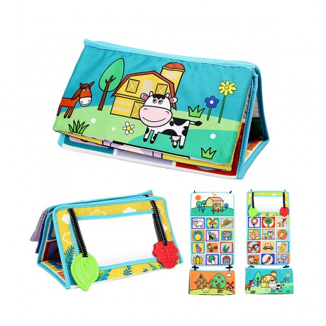 Vetaka Baby Stoffbucher mit Spiegel fur Kinder Детские книжки из ткани с зеркалом для детей